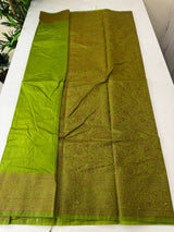 Banarasi warm silk saree with brocade blouse MS12165 LeafGreen