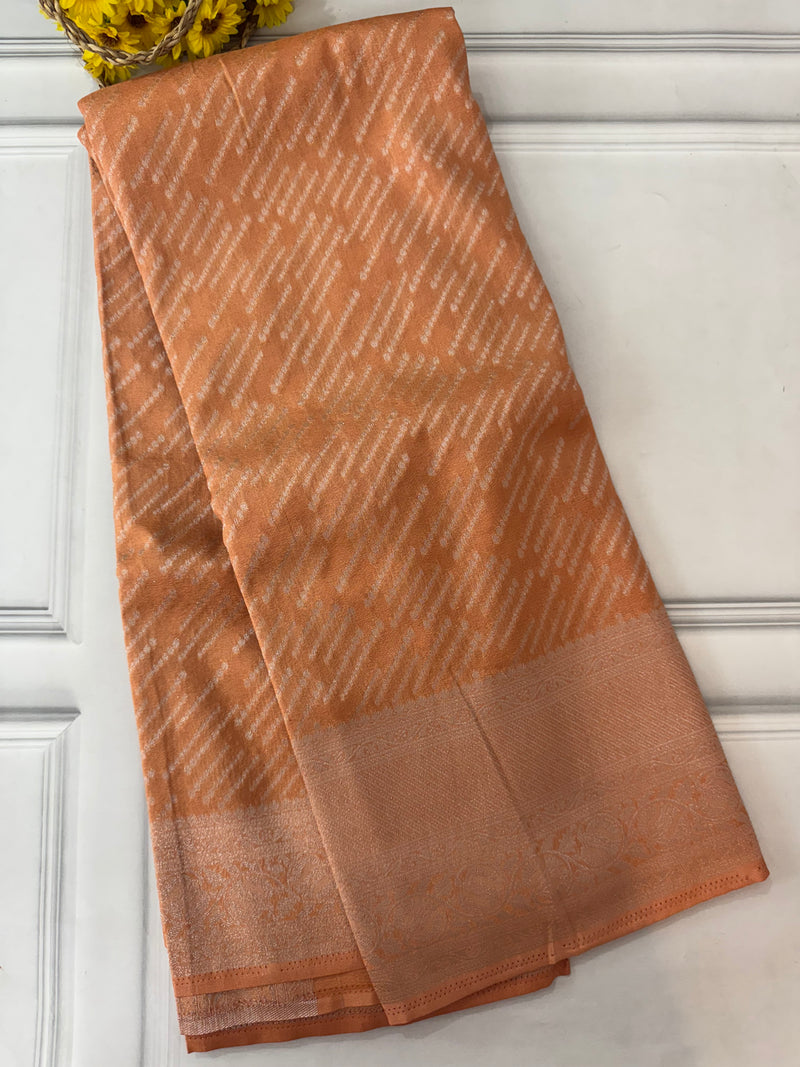 Soft chiffon Georgette saree - MS13321 Peach