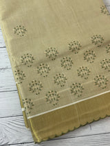 Kerala tissue cotton saree- MSK101 - LightGreen