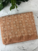 Matka Blended Tussar silk saree with embroidery MMT567 DustyPeach