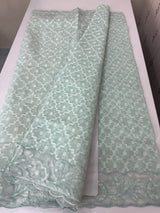 Kota Moonga saree with net applique borders MSH295- MutedBlue