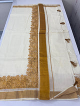 Kerala cotton saree with cutwork- MSK102