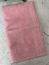 Viscose Organza saree with applique work-MSH101 Pink