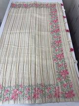 Mul chanderi saree with embriodery & zari lines MSH275