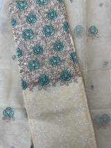 Unstitched Phulkari Netkota Salwar Set - MUS102