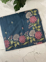 Cutwork Semi tussar saree with cross stitch embroidery MTSS855
