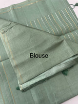 Semi silk saree with zari weaving  MSG6161 Muted SageGreen
