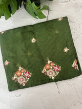 Silky kota saree with embriodery MS9087