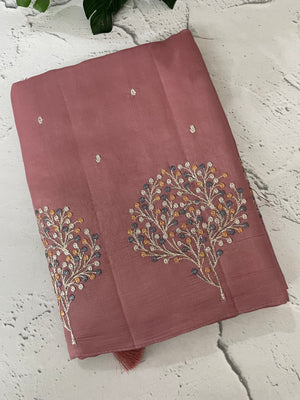 Blended Kosa tussar silk with contrast blouse - MKD533