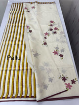 Kerala cotton saree - ‘Rajamalli’