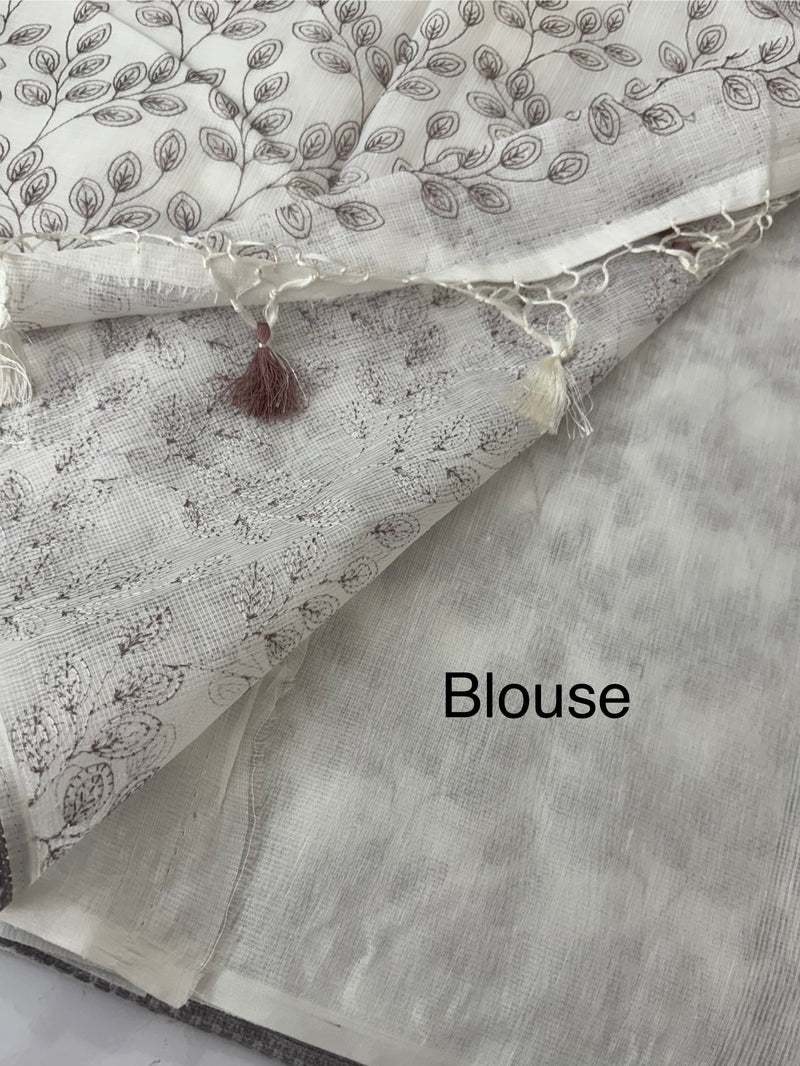 Kota cotton embriodery saree MS1490