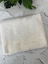 Dyeable Soft Organza saree with thread work - MSH196 White