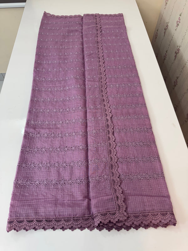 NetKota Hakoba saree with lace border MS6713- DuskyMauve
