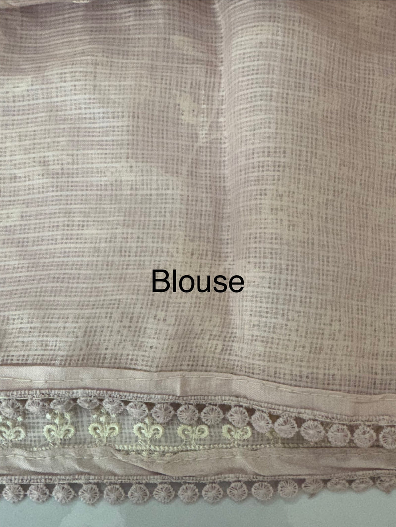 Soft kota silk saree with embroidery MS14717 - Pastel BabyPink