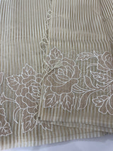 Chanderi tissue saree with applique work-  MSH248