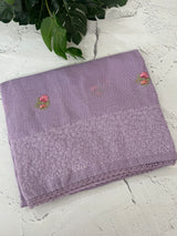 Kota checks embriodery saree MS7689 Lavender