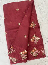 Silky kota saree with embriodery MS9087