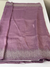 Crush Organza embroidery saree MS9740 Faded Wine