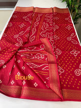 Semi silk saree MSBS127 Red