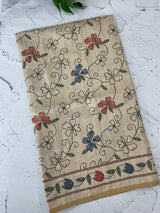 Muga silk saree with prints - MMB891