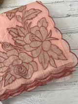 NetKota Applique work saree  MS6798- Peach