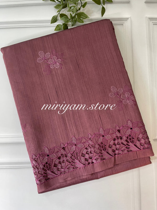 Matka cutwork Tussar silk saree  MTS6578