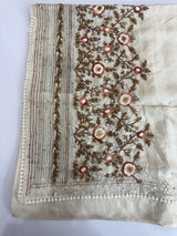 Kanta Handstitched Blended tussar silk saree MS90543