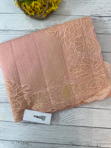 Soft kota silk saree with applique work MS85432- PastelPeach