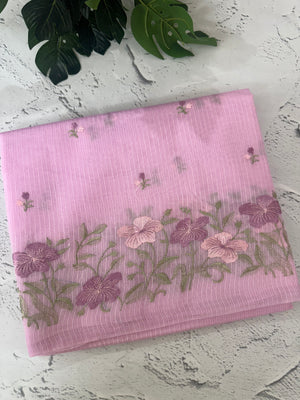 Netkota embriodery saree MS1494 PinkLavender