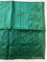 Cutwork Blended matka Tussar silk saree with embroidery MS4899
