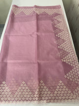 Soft Organza saree with embroidery and sequins borders - MCK286 PinkLavender