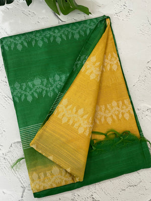 Bhagalpuri Semi tussar saree with contrast pallu and blouse MS899