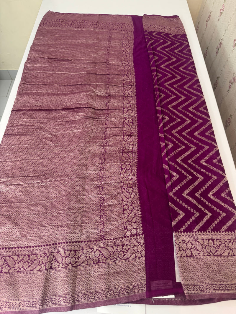 Semi Banarasi Georgette saree MKGS721 Vadamalli