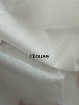 NetKota Applique work saree  MSH141- White & Red