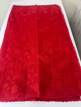 Netkota saree with applique work MS81788 - Red