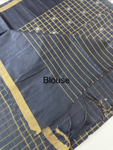 Bhagalpuri Semi tussar saree MS896 - DarkBlue