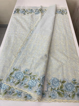 Phulkari NetKota embroidery saree - MSH126 PowderBlue