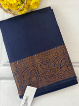 Banarasi warm silk saree with brocade blouse MS12165 DarkBlue