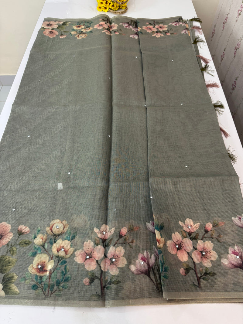 Tissue Silk Saree with digital prints SSKW94