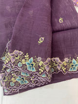 Crush chiffon georgette saree with embriodery borders SVVNYYY