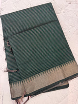 Semi silk sarees with temple border  MTS890