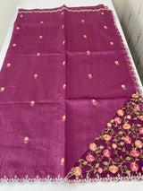 Cutwork Semi tussar saree MTSS680