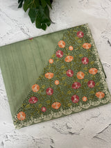 Cutwork Semi tussar saree MTSS680