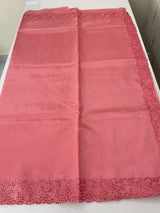 Cutwork Semi silk saree MTSS695 PeachyPink