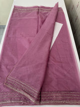 Handworked Organza saree and blouse MCW376 PastelMagenta