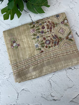 Handworked Blended tussar silk saree MS90543 (13)
