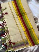 Kerala Golden tissue saree
