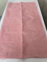 Moonga checks saree with Net Applique borders  MSH157 Pink