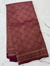 Semi katan Banarasi saree in zari weaving - MSKB899 Vadamalli