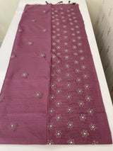 Butter silk saree with embroidery MTS569